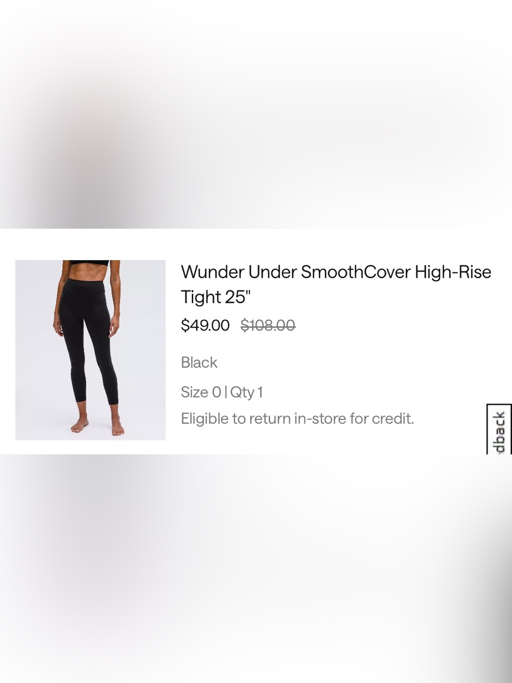 NWOT lululemon athletica Wunder Under SmoothCover High-Rise Tights - Black